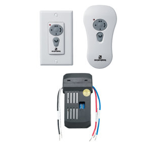 Combo Remote Control Kit with Canopy Installed Receiver in White