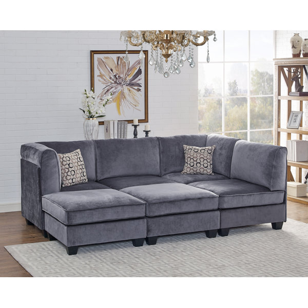 Marylou Modular Velvet Sofa Set