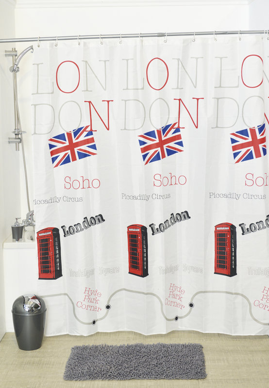 Evideco So British Shower Curtain & Reviews Wayfair