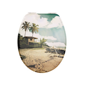 WC-Sitzaufkleber Metal Beach von House Additions