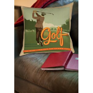 Golf Bad Day Printed Throw Pillow