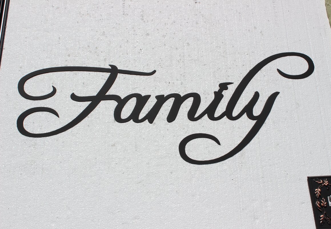 Say It All On The Wall Family Word Sign Metal Wall Décor
