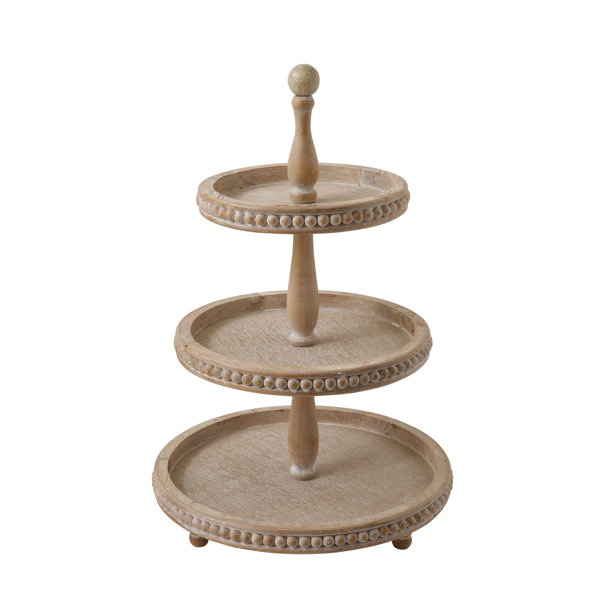 Three Tiered Wooden Trays Wayfair