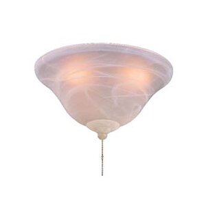 Etched Swirl Universal 2-Light Bowl Ceiling Fan Light Kit