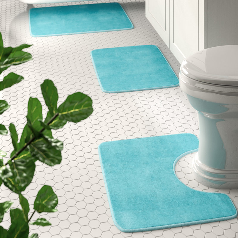 Legler Non Slip 3 Piece Bath Rug Set