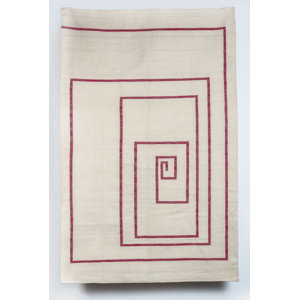 Dostal Spiral Wool Beige Indoor/Outdoor Area Rug
