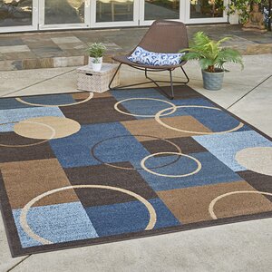 Penbrook Blue Indoor/Outdoor Area Rug