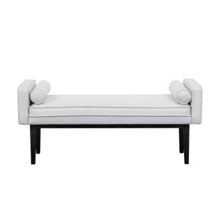 End Bed Bench Wayfair Schulenburg Upholstered End Of Bed Bench In Natural White