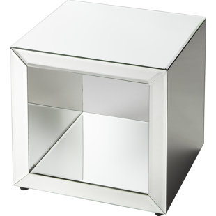 Mirrored Cube End Table Wayfair Seraphin Mirrored Cube End Table