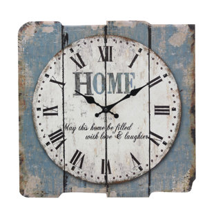 White Farmhouse Clock Wayfair Pettine Farmhouse Wall Clock