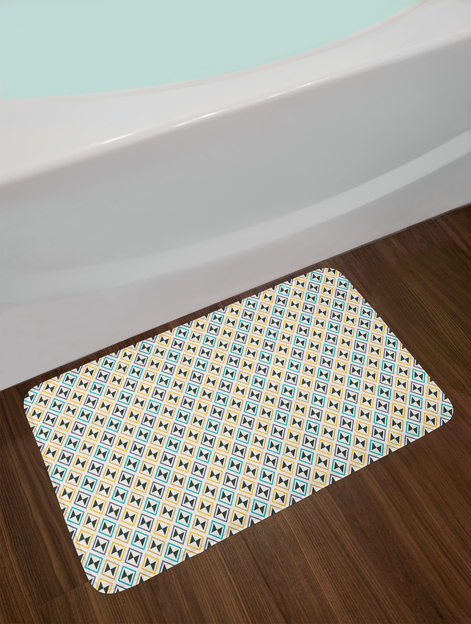 East Urban Home Funky Geometric Bath Rug Wayfair