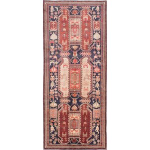 One-of-a-Kind Lin Hand-Knotted Orange/Beige Area Rug