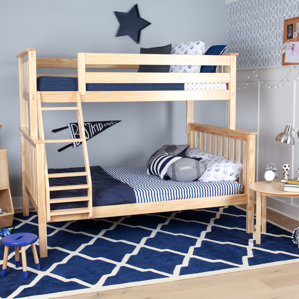 Solid Wood Twin Over Full Bunk Bed by Max & Lily