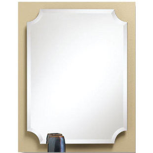 Corner Bathroom Mirrors Wayfair Ca Eda Scalloped Corner Bathroom Vanity Mirror
