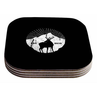 3dRose cst/_17058/_3 Skull-Ceramic Tile Coasters Set of 4