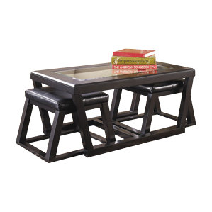 Preston Coffee Table with Nested Stools by Latitude Run