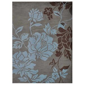 Purti Floral Hand-Tufted Beige/Brown Area Rug
