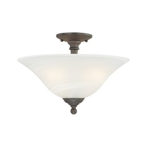 Baum 3-Light Semi Flush Bowl Mount