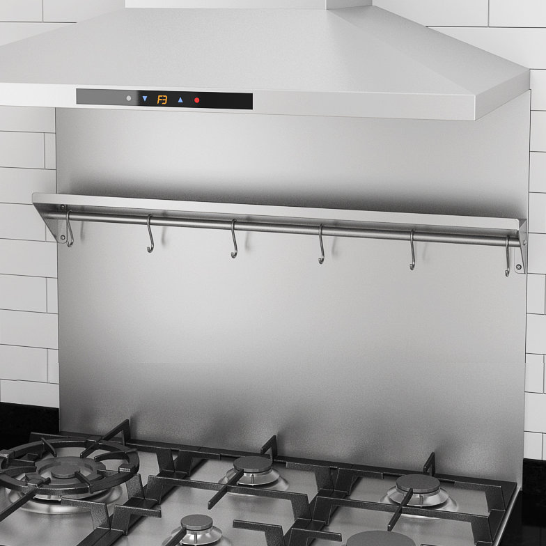 Ancona Backsplash Stainless Steel Wall Mounted Pot Rack Reviews Backsplash Stainless Steel Wall Mounted Pot Rack