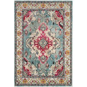 Newburyport Light Blue/Fuchsia Area Rug