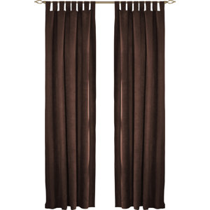 Middlebury Solid Semi-Sheer Tab top Single Curtain Panel