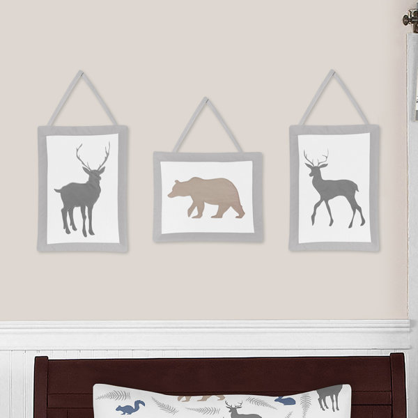 Sweet Jojo Designs Woodland Animals 3 Piece Wall Hanging Art Set & Reviews Wayfair