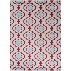 Gerhardt Cherry Geometric Area Rug