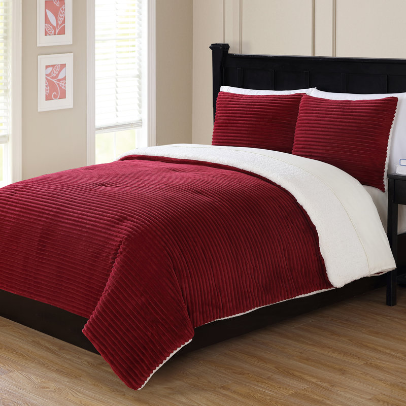 Ribbed Plush 3 Piece Comforter Set & Reviews AllModern