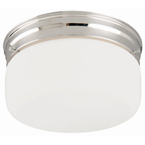 Rath 2-Light  Flush Mount with White Opal Glass
