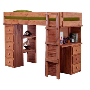 Chronister Twin Loft Bed with Desk and Chest