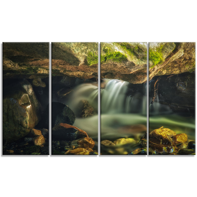 Wasatch National Forest Waterfall 4 Piece Graphic Art On Wrapped Canvas Set