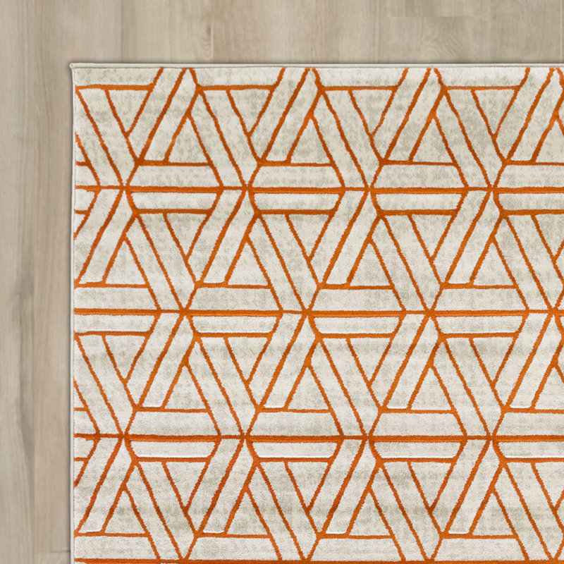 Langley Street Ginsberg Light Gray Burnt Orange Area Rug Birch Lane Ginsberg Light Gray Burnt Orange Area Rug