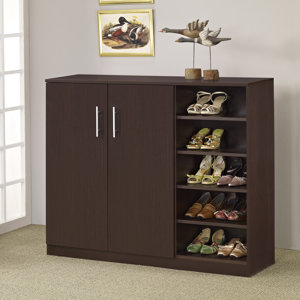 Zachery 15-Pair Shoe Storage Cabinet