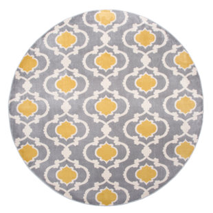 Round Gold Yellow Rugs You Ll Love Wayfair Melrose Gray Yellow Area Rug