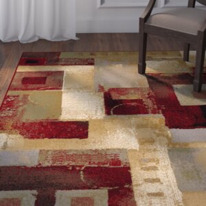 Barbarra Brown/Red Area Rug