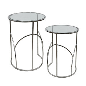 Kimmel Glass 2 Piece Nesting Tables by..
