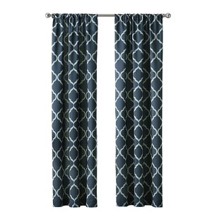 Tennille Trellis Geometric Blackout Single Curtain Panel