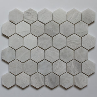 White Honeycomb Tile Wayfair Honeycomb 2 X Marble Mosaic Tile In Iceberg