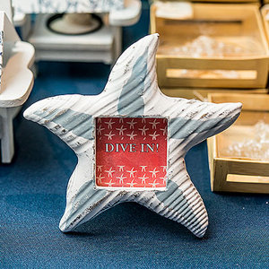 Small Wooden Starfish Picture Frame (Set of 8)