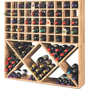 Jumbo Bin Grid 100 Bottle Floor Wine Rack