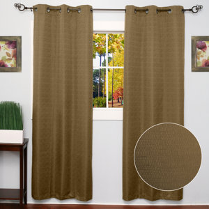Textured Thermal Blackout Curtain Panels (Set of 2)
