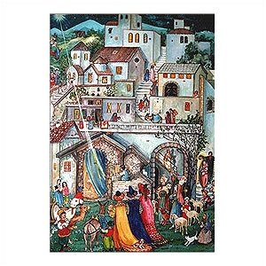 Large Bethlehem Advent Calendar with Bible Verses