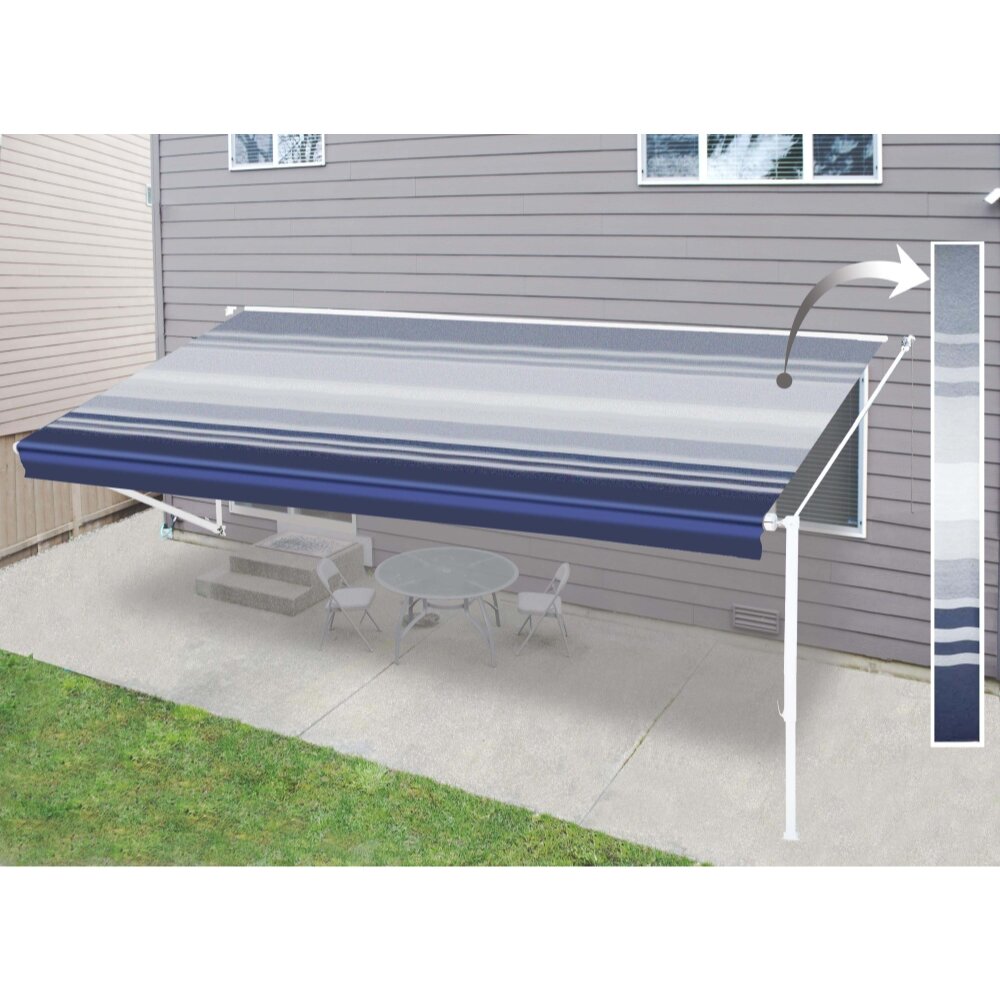 ALEKO Vinyl RV Awning 10ft W X 8ft D Retractable Fabric