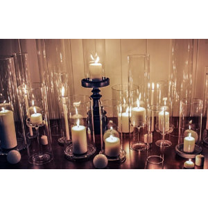 Shade Chimney Tubes Glass Hurricane (Set of 6)