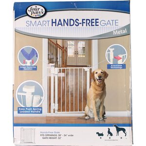 Hands-Free Metal Dog Gate