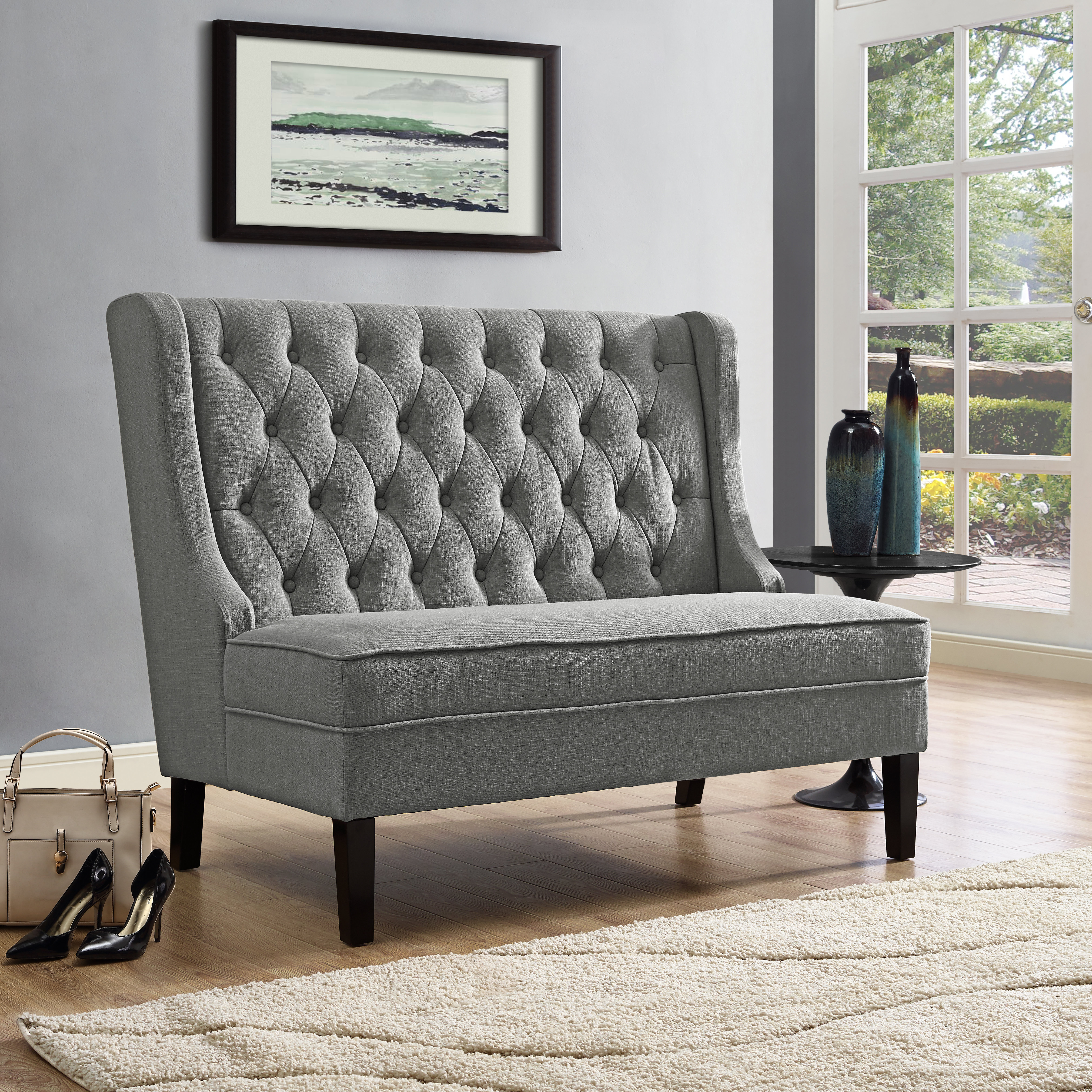 Alcott Hill Montoya Upholstered Tufted Bench Wayfair