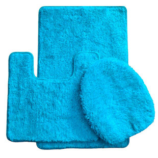 Navy Blue Bathroom Rug Set Wayfair Save