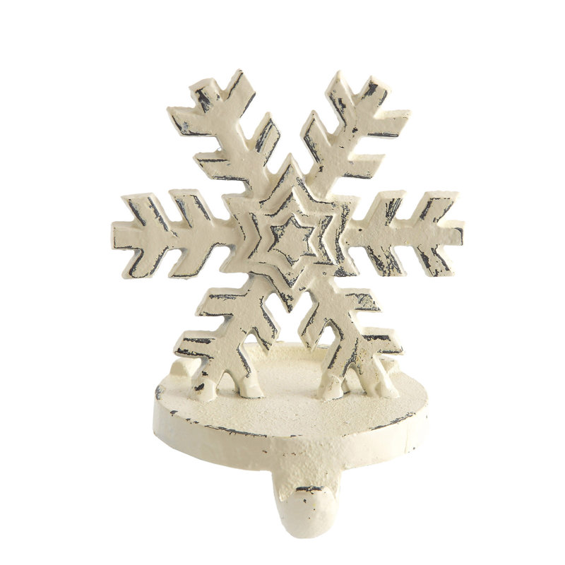 The Holiday Aisle Cast Iron Snowflake Stocking Holder & Reviews