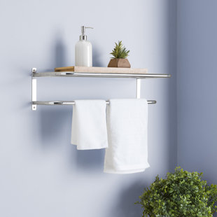 Shelving Wall Mounted Bathroom Cabinets You Ll Love Wayfair Wall Mounted 24 W X 7 H Bathroom Shelf