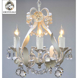 Tobias 4-Light Crystal Balls Chandelier